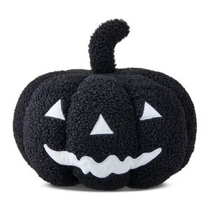 NWT. WAY TO CELEBRATE Black Plush Pumpkin Pillow